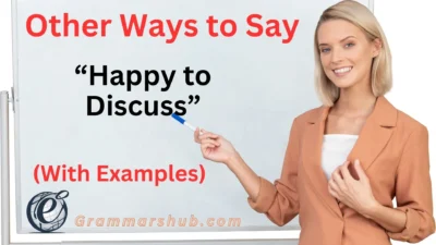 Happy to Discuss
