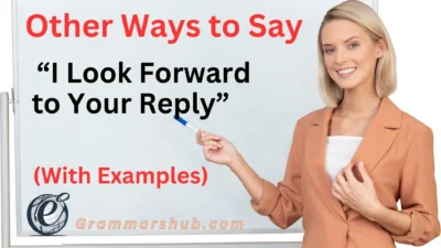 I Look Forward to Your Reply