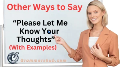 Please Let Me Know Your Thoughts