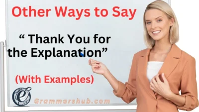 Thank You for the Explanation