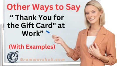 Thank You for the Gift Card" at Work