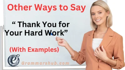 Thank You for Your Hard Work